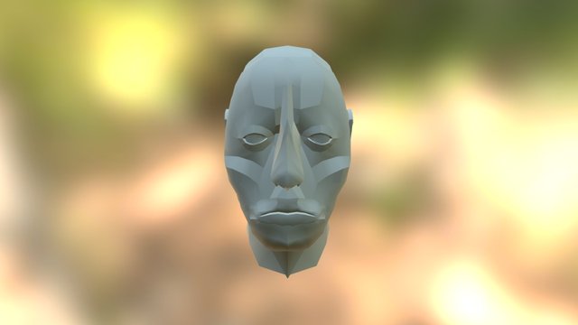 El Ocelote Head Base Mesh With Ears 3D Model