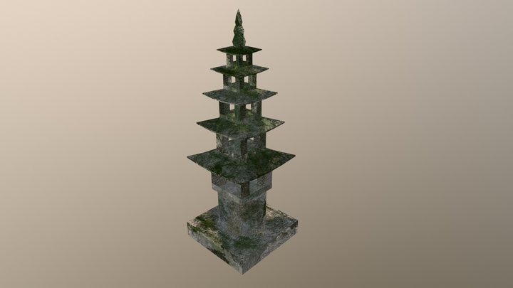 Stone Garden Pagoda2 3D Model