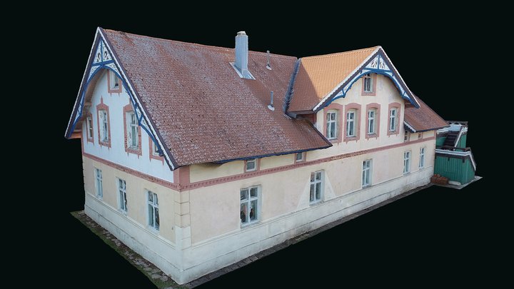 Traditional villa from 1920 in Nida 3D Model