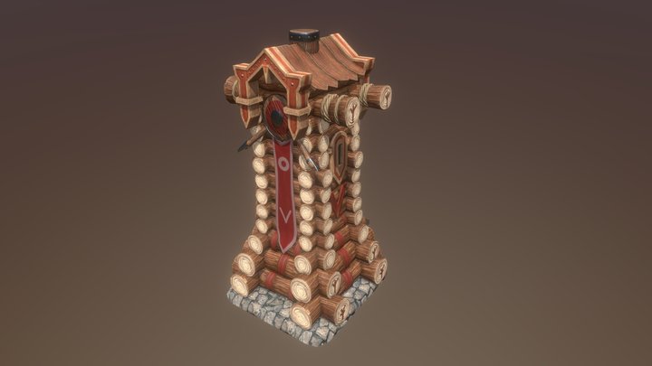 Stylized Tower Grade III 3D Model
