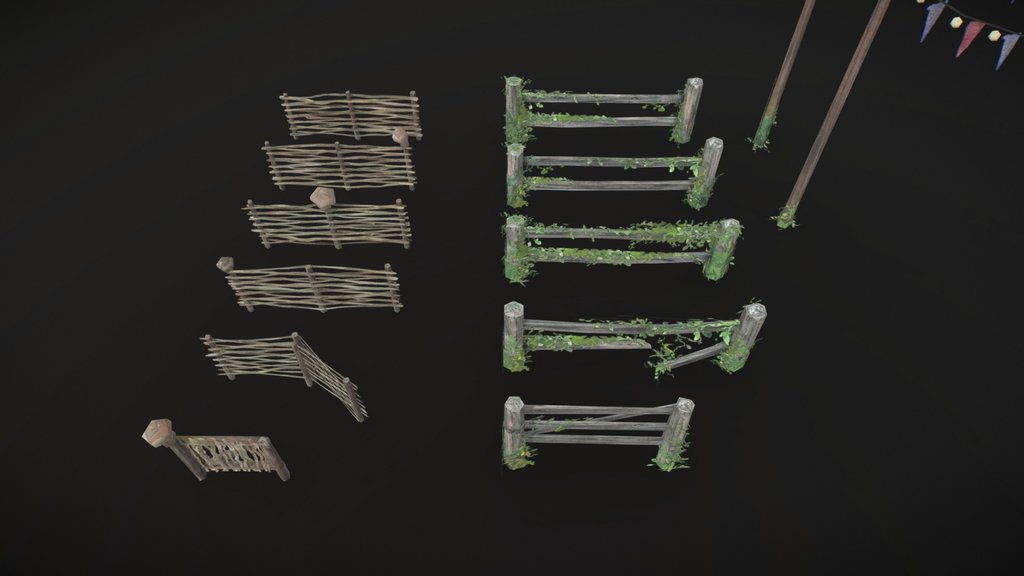 Fences - lowpoly