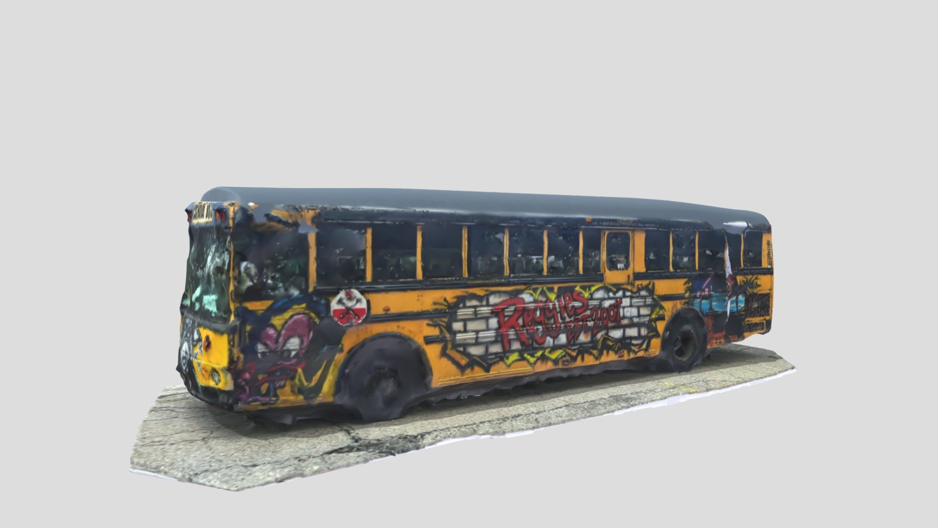 2024 Beverly Art Fair School Bus Download Free 3D model by coatar