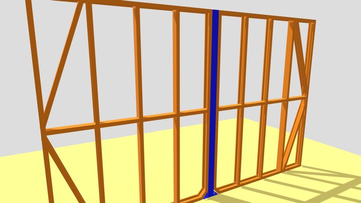 Wall frame to SHS 3D Model