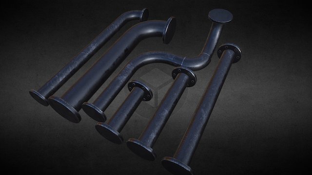 Metal Pipes Atlas 3D Model