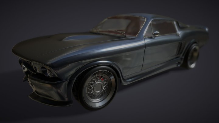 '67 Mustang (High poly) 3D Model