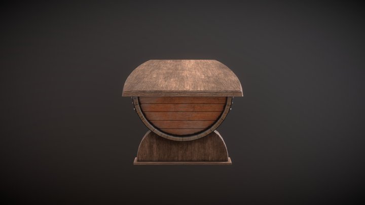 Barrel Table 3D Model