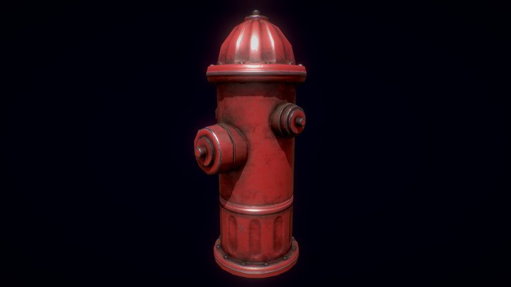 Hydrant - low poly - game ready 3D Model