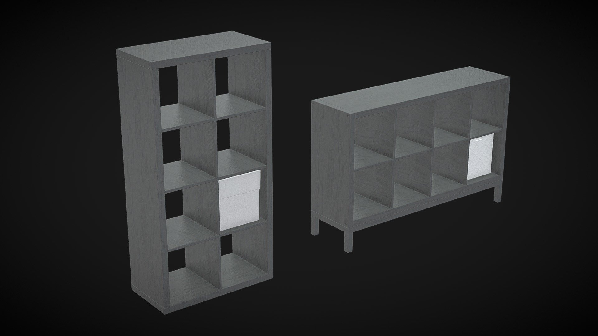 2 Shelving Units Download Free 3D model by draakon_4d [42281b4