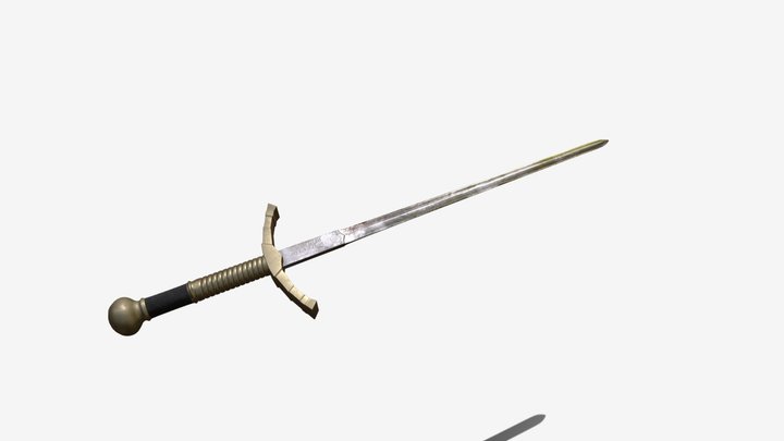 14th Century Two Handed Sword 3D Model