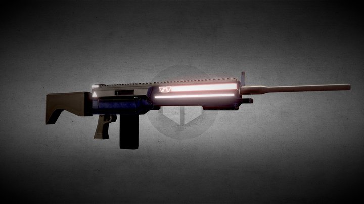 Futuristic Rifle (Arganax-11) 3D Model
