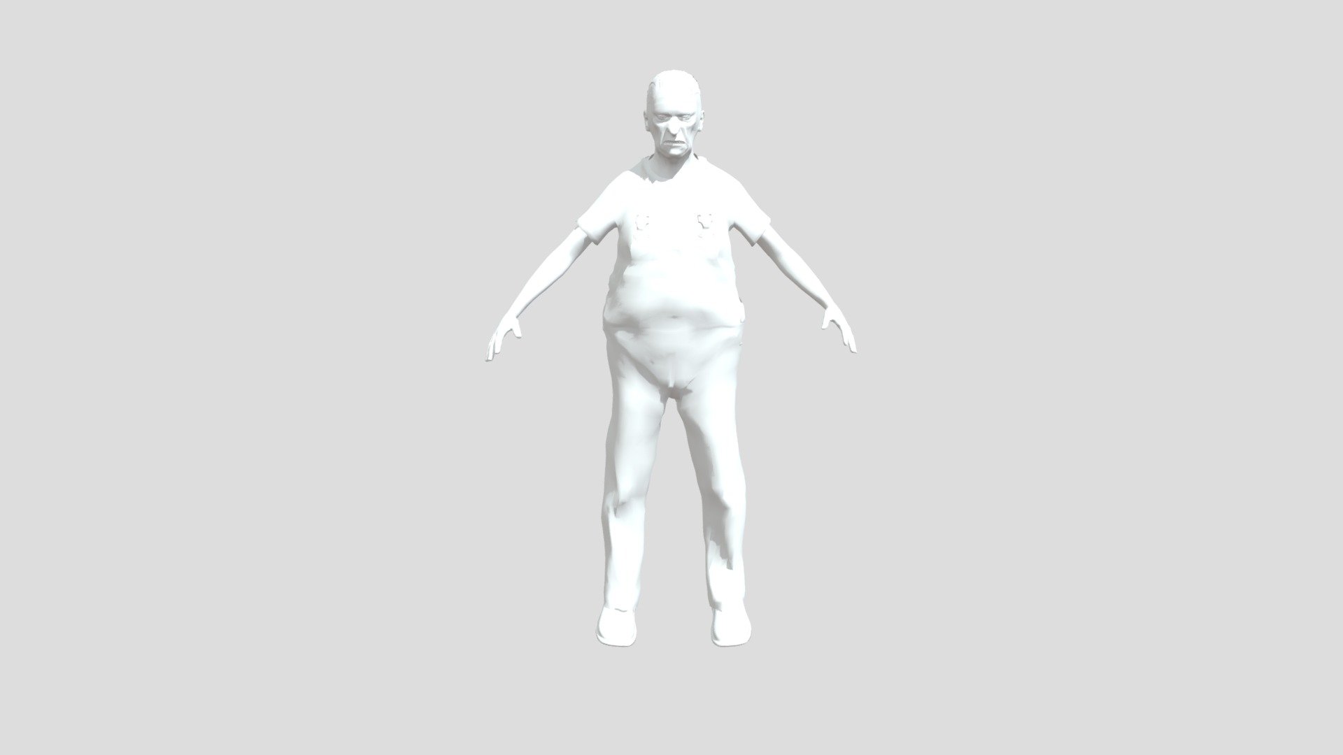Caucasian Angry Old Man (free character) - Download Free 3D model by ...