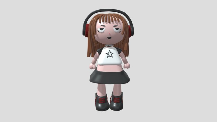 Personaje - Punk Moderno 3D Model