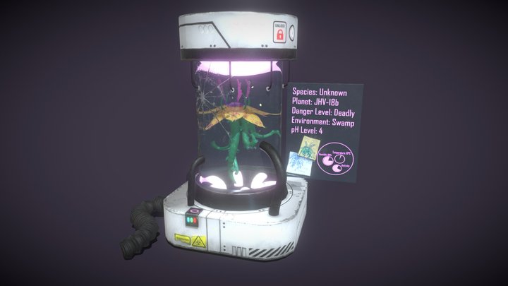 Alien Plant Container 3D Model