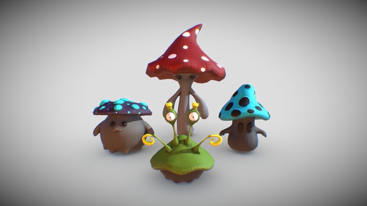 Mushroom monster 3D Model