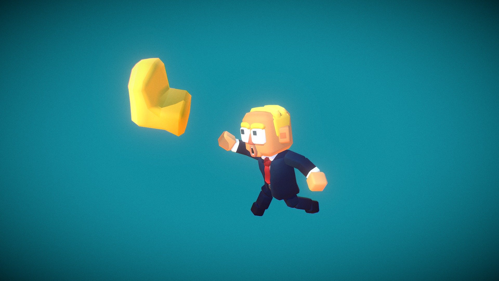 Trump Chasing Hair