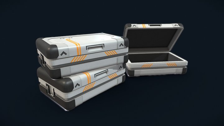 Sci-Fi Crate 3D Model