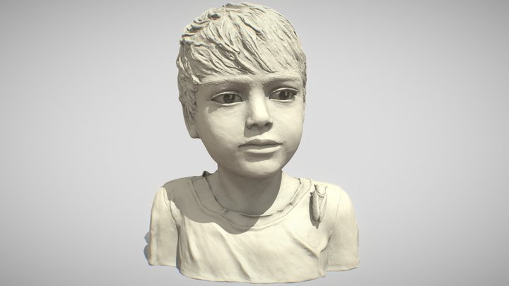 Sculpted portrait of a child 3D Model