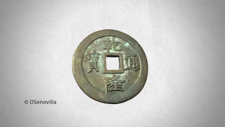 Ancient chinese coin 3D Model