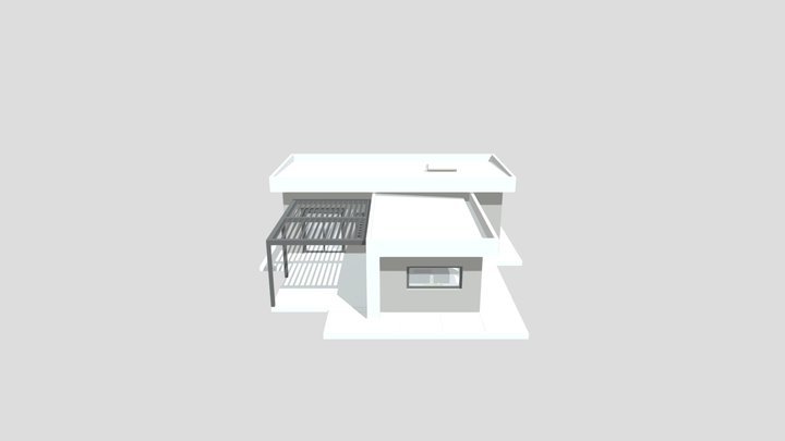 MODERNHOME P4 AVEC PERGOLABIOCLIMATIQUE 3D Model