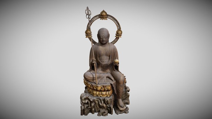 木造地蔵菩薩半跏像 3D Model