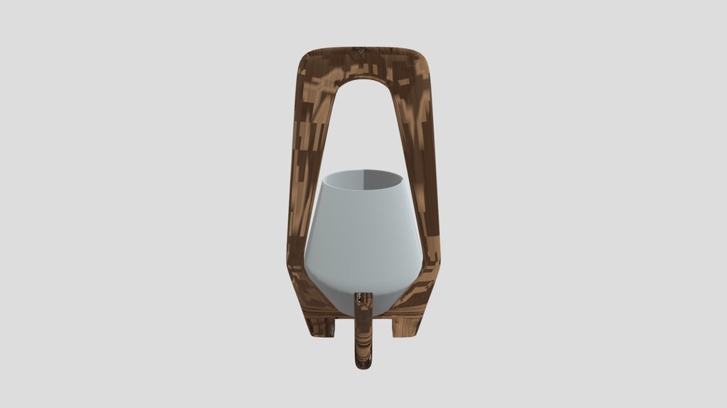 Wood And Glass Vase