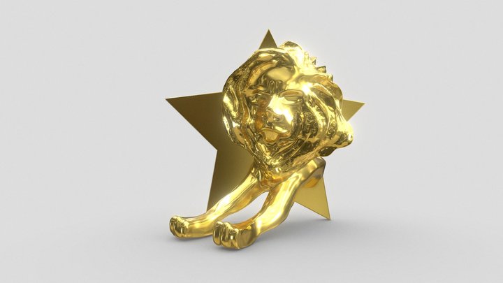 Cannes Lion Trophy Star 3D Model