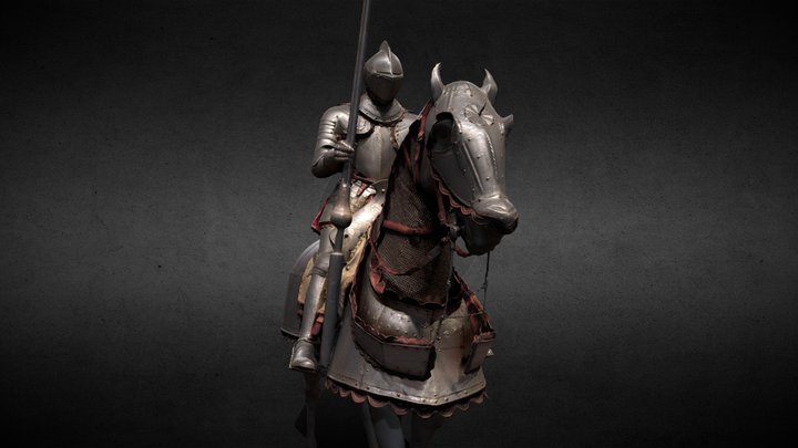 Armour for man and horse 3D Model