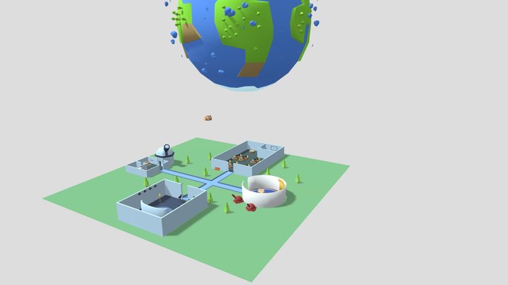 Studio Map - Office - Space - Earth 3D Model