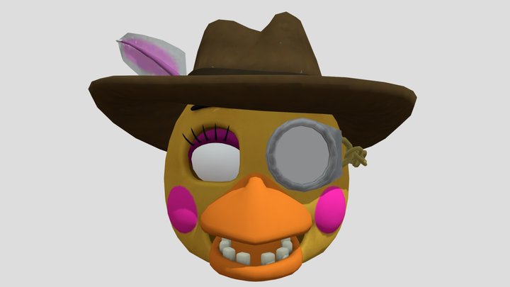 Time Travel Toy Chica 3D Profile Icon – Kostenloses 3D-Modell STL
