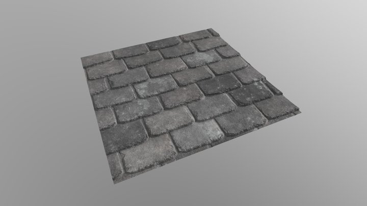 Seamless_Slate_Roof (Free Model) 3D Model