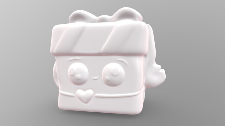 cute_giftbox_character 3D Model