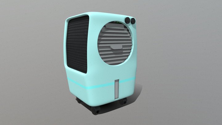 Cooler with complete animation 3D Model