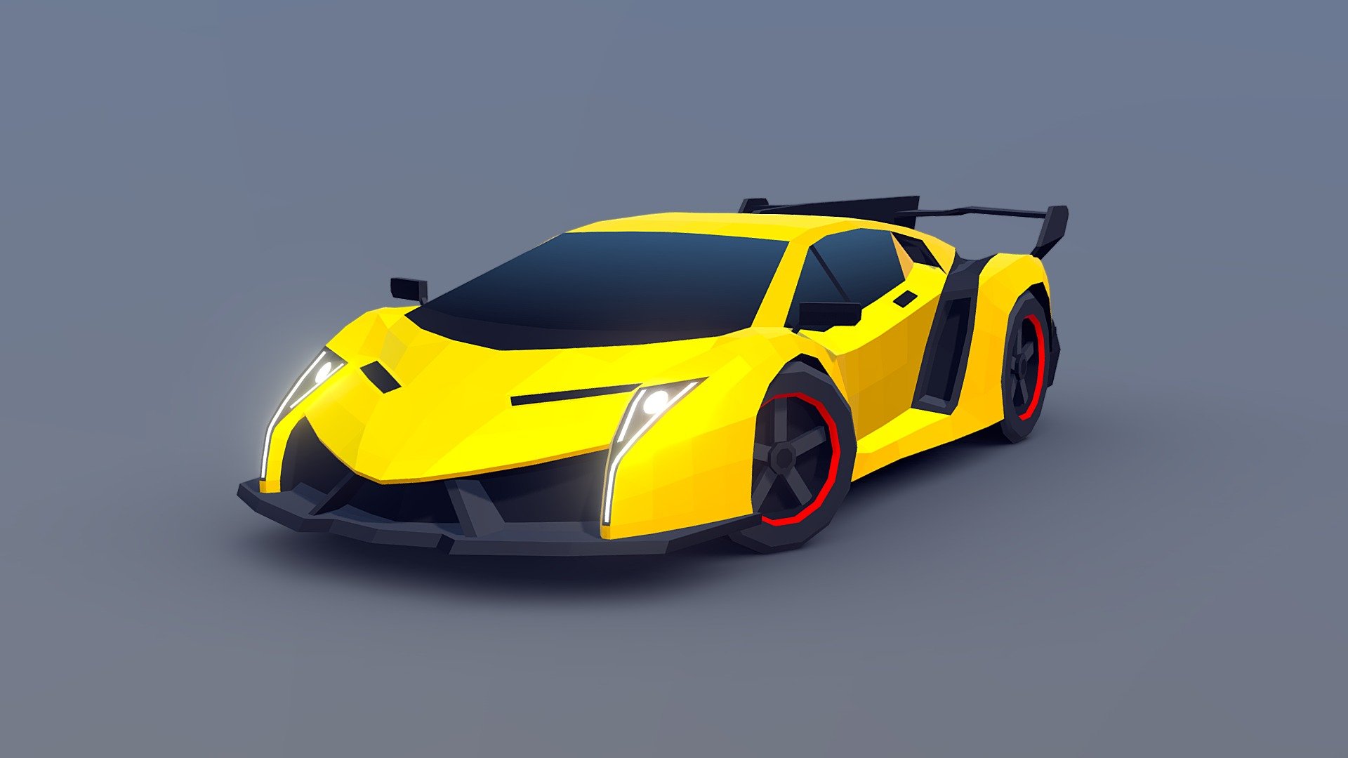 Poisson: Low Poly Lamborghini Veneno - 3D model by SunsetStudio ...