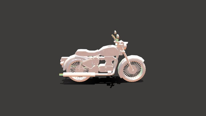 Clasic Motorcycle Model 3D 3D Model