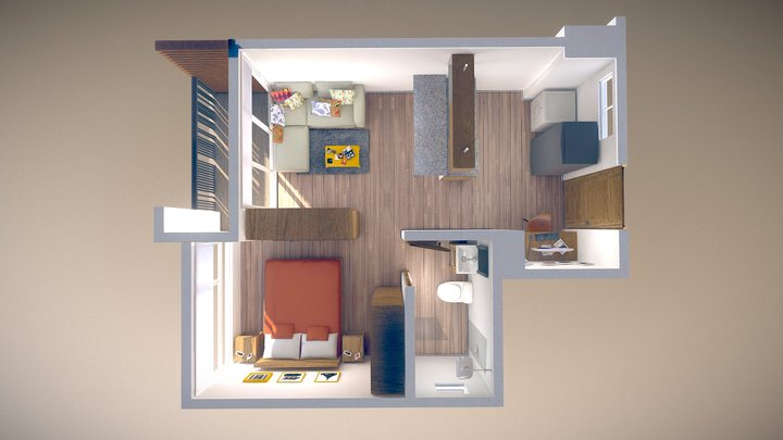 35m  Interior Apartment 3D Model