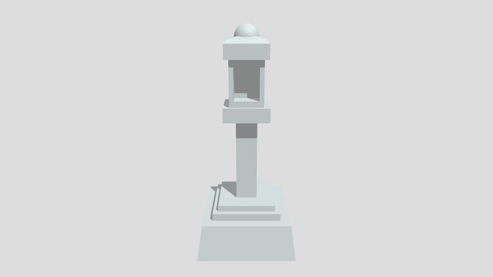 Square lamp — greybox 3D Model