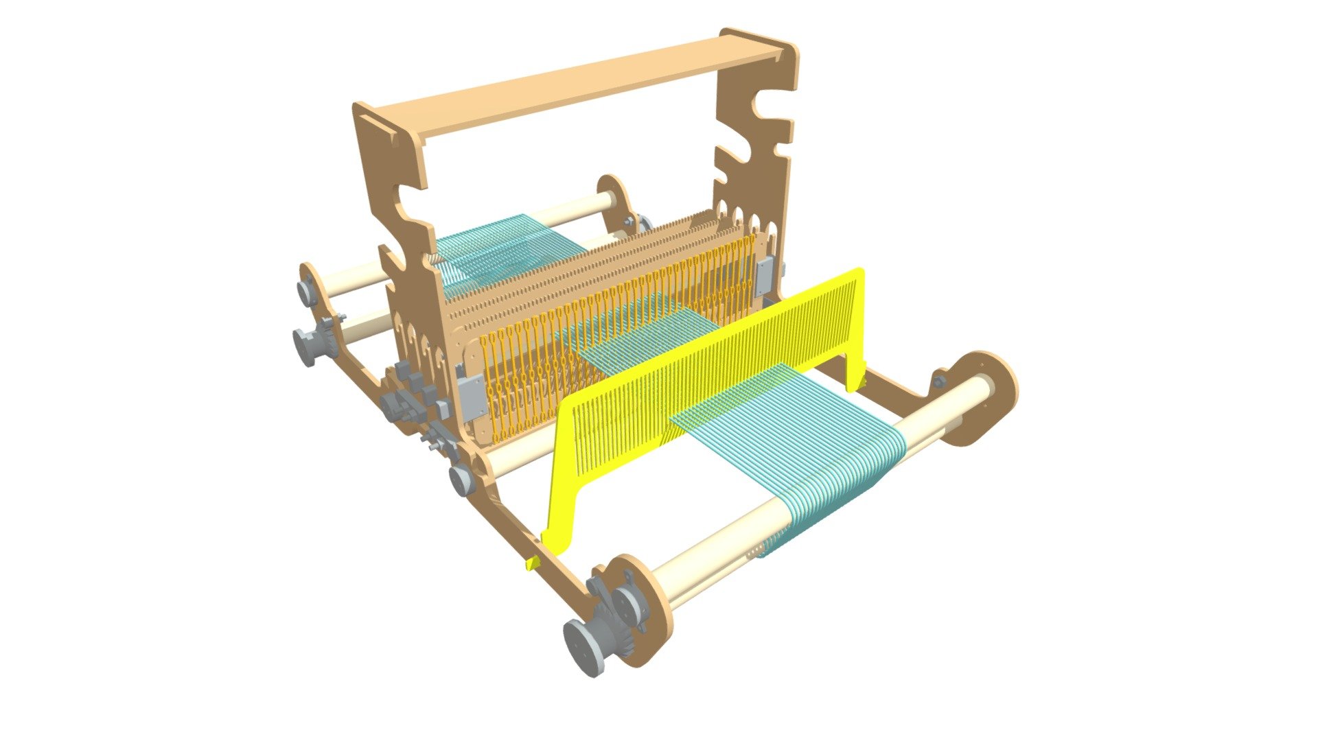 4shaft Loom 3D model by asliaa [423f1d7] Sketchfab