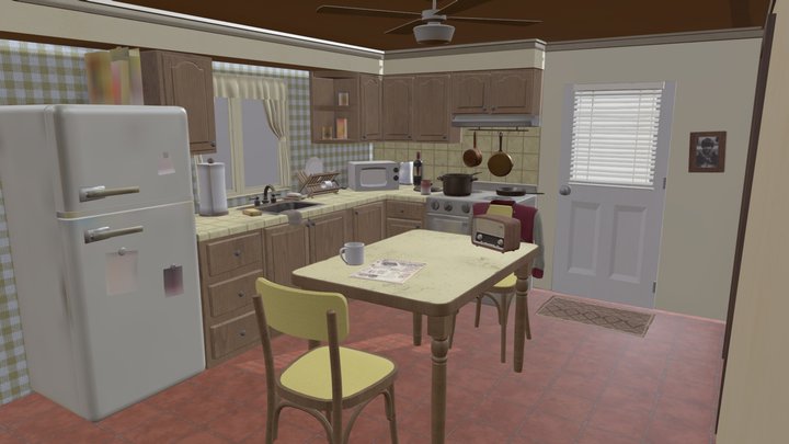 70s Kitchen 3D Model