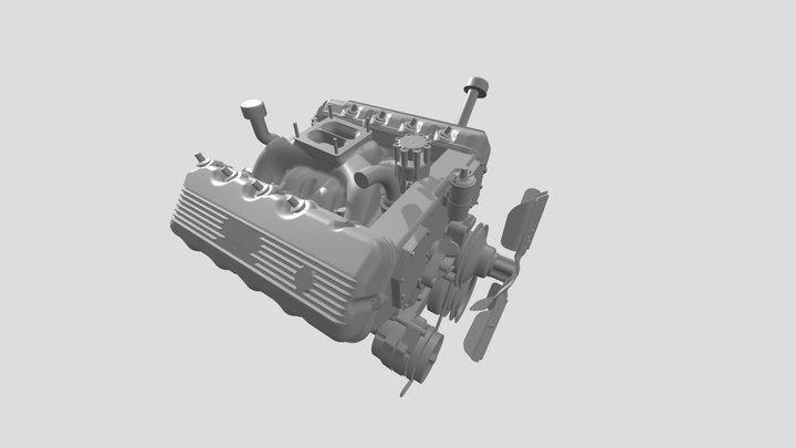 Full 427 Cammer Engine 3D Model