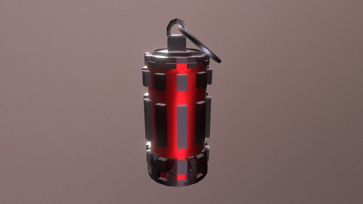Futuristic Grenade 3D Model