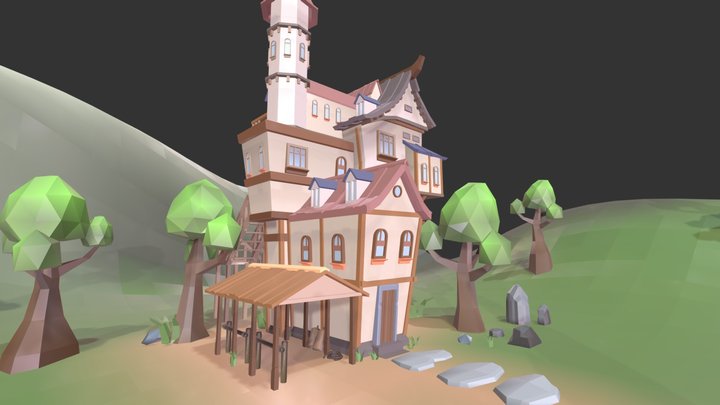 Big Medieval Inn 3D Model