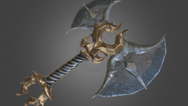 Dwarf One Hand Axe 3D Model