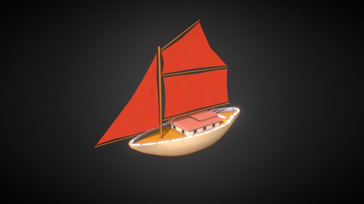 Wooden Ship 3D Model