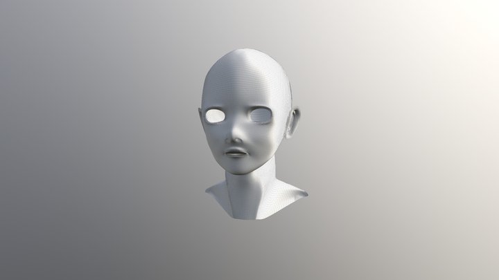 Course Work: Cartoon Head 3D Model
