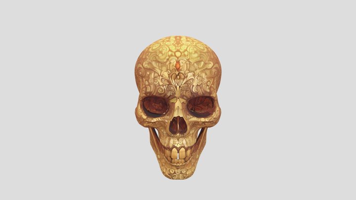 Trippy Skull 3D Model