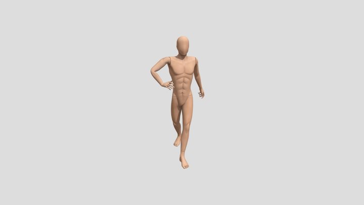 Female Locomotion Pose Test Til Kiki Gram 3D Model