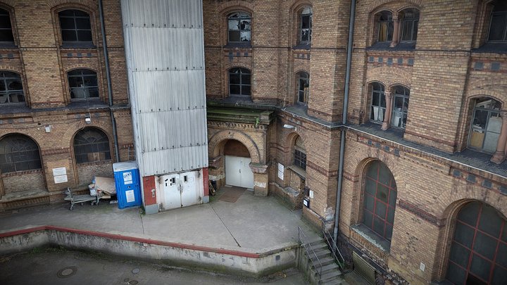 Courtyard facade of Heeresbäckerei Berlin 3D Model