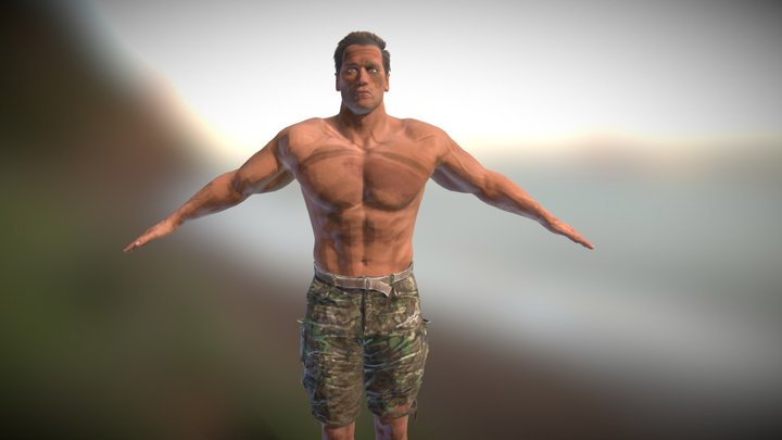Arnold  Schwarznegger Game Ready Character 3D Model