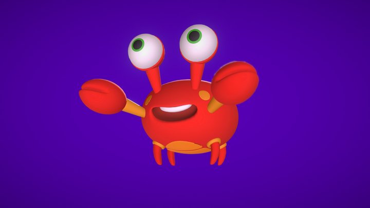 Stylised Crab 3D Model