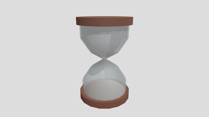 Transparent Glass Hourglass 3D Model